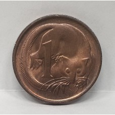 AUSTRALIA 1974 . ONE 1 CENT COIN . FEATHER-TAILED GLIDER